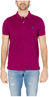 U.S Polo Assn. Korte Mouw Polo Shirt U.s. Polo Assn. , Purple , Heren - L,M,S,3Xl