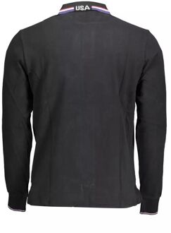 U.S Polo Assn. Langarm Poloshirt Klassieke Fit Zwart