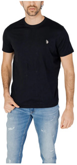 U.S Polo Assn. Mick T-shirt Lente/Zomer Collectie 100% Katoen U.s. Polo Assn. , Black , Heren - 2Xl,Xl,L,M,S,3Xl,4Xl