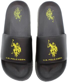 U.S Polo Assn. Pantoletten Zwart