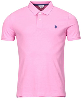 U.S Polo Assn. Polo Piquet Shirt U.s. Polo Assn. , Pink , Heren - 2Xl,Xl,L,M,3Xl