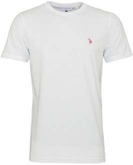 U.S Polo Assn. R-Neck T-Shirts 2-Pack Casual Collectie U.s. Polo Assn. , White , Heren - XL