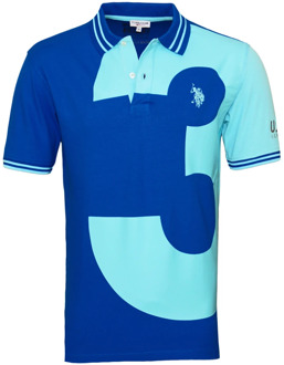 U.S Polo Assn. Sportieve Herenmode Polo Shirt U.s. Polo Assn. , Blue , Heren - 2Xl,L,M,3Xl