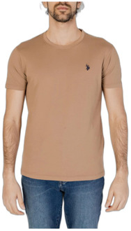 U.S Polo Assn. T-Shirts U.s. Polo Assn. , Beige , Heren - Xl,M,S