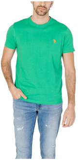 U.S Polo Assn. T-Shirts U.s. Polo Assn. , Green , Heren - 2Xl,Xl,L,M,S