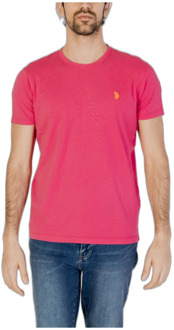 U.S Polo Assn. T-Shirts U.s. Polo Assn. , Pink , Heren - 2Xl,Xl,L,M,S