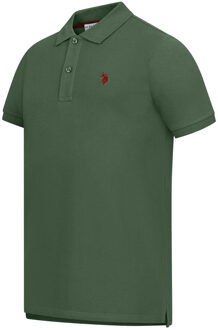 U.S Polo Assn. U.S. Polo Assn. heren basic poloshirt met korte mouwen en stretch Groen - XL