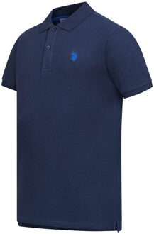 U.S Polo Assn. U.S. Polo Assn. heren basic poloshirt met korte mouwen en stretch - maat 3XL Blauw