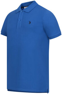 U.S Polo Assn. U.S. Polo Assn. heren basic poloshirt met korte mouwen en stretch - maat L Blauw