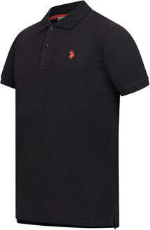 U.S Polo Assn. U.S. Polo Assn. heren basic poloshirt met korte mouwen en stretch Zwart - XL