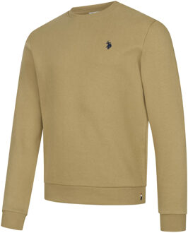 U.S Polo Assn. U.S. POLO ASSN. heren sweatshirt trui USJaxxon van katoenmix Beige - 2XL