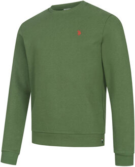 U.S Polo Assn. U.S. POLO ASSN. heren sweatshirt trui USJaxxon van katoenmix - maat S Groen