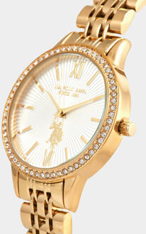 U.S Polo Assn. U.S. Polo Assn. Horloge Faith Dameshorloge Goud - One Size