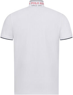 U.S Polo Assn. U.S. POLO ASSN. Men's Classic Fit Polo Shirt met korte mouwen gemaakt van katoenen elastaan - maat Wit