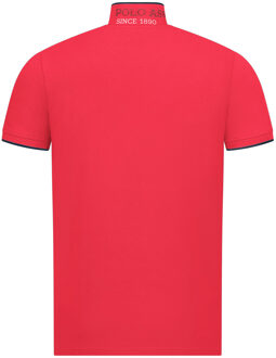 U.S Polo Assn. U.S. POLO ASSN. Men's Classic Fit Polo Shirt met korte mouwen gemaakt van katoenen elastaan Rood - L
