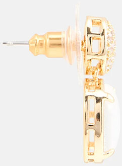 U.S Polo Assn. US Polo Assn Jewellery Abigail Geelgouden Oorbellen Lichtblauw