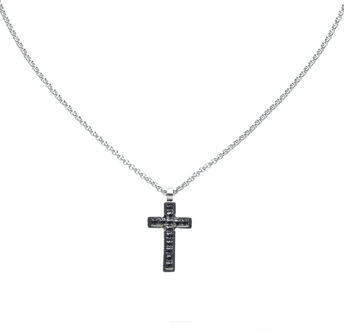 U.S Polo Assn. US Polo Assn Jewellery Aspen roestvrijstalen ketting Zwart en zilver - One Size