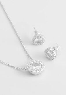 U.S Polo Assn. US Polo Assn Jewellery Brigitte Rhodium Parure Wit - One Size