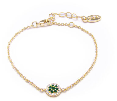U.S Polo Assn. US Polo Assn Jewellery Celine Geelgouden Armband Groen/Grijs - One Size