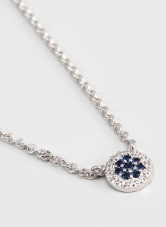 U.S Polo Assn. US Polo Assn Jewellery Celine Rhodium ketting Blauw en wit - One Size