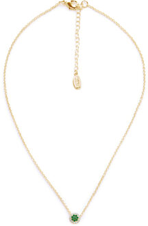 U.S Polo Assn. US Polo Assn Jewellery Celine Rhodium ketting Groen