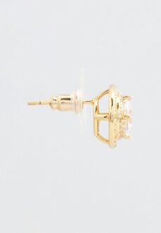 U.S Polo Assn. US Polo Assn Jewellery Cristal Geelgouden Oorbellen - maat Wit & Goud