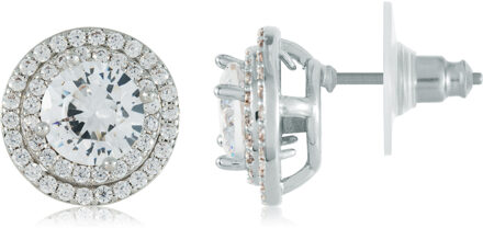 U.S Polo Assn. US Polo Assn Jewellery Cristal Rhodium Oorbellen Wit