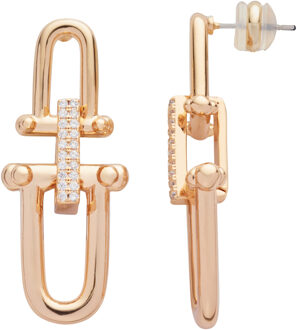 U.S Polo Assn. US Polo Assn Jewellery Lucille Geelgouden Oorbellen Wit & Goud