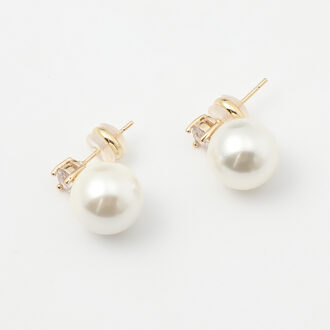 U.S Polo Assn. US Polo Assn Jewellery Maisie Geelgouden Oorbellen - maat Wit & Goud