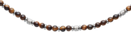 U.S Polo Assn. US Polo Assn Jewellery Oliver Natural Stones Ketting Bruin - One Size