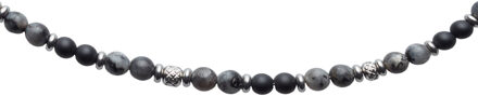 U.S Polo Assn. US Polo Assn Jewellery Oliver Natural Stones Ketting Zwart/Donkergrijs