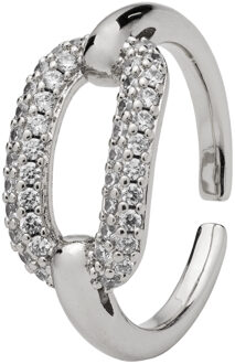 U.S Polo Assn. US Polo Assn Sieraden Lily Rhodium Ring Wit - One Size