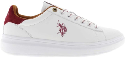 U.S Polo Assn. Witte Casual Sneakers voor Mannen U.s. Polo Assn. , White , Heren - 44 EU