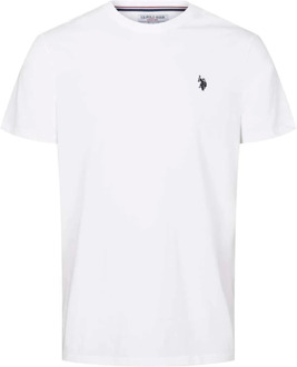 U.S Polo Assn. Zachte en comfortabele witte Arjun T-shirt met logo U.s. Polo Assn. , White , Heren - 2Xl,3Xl