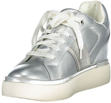 U.S Polo Assn. Zilveren Leren Lage Sneakers - EU 36