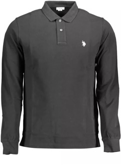 U.S Polo Assn. Zwart Lang Polo Shirt U.s. Polo Assn. , Black , Heren - 2XL