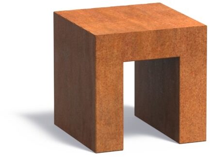 U-Sokkel Cortenstaal 40x40x40cm.