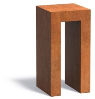 U-sokkel cortenstaal 40x40x80 cm