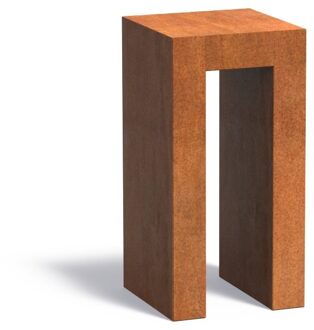 U-Sokkel Cortenstaal 40x40x80cm.
