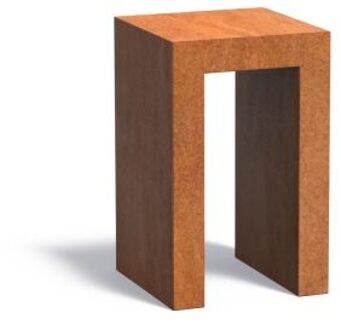 U-sokkel cortenstaal 50x50x80 cm