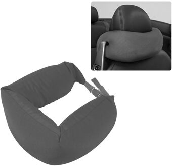 U-vorm Auto Nekkussen Reizen Hoofdsteun Kussens voor Auto Kantoor Stoel Neksteun Ondersteuning Kussen grijs