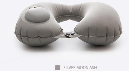 U-Vorm Automatische Opblaasbaar Reiskussen Nekkussen Auto Lucht Opblaasbare Kussens Nekkussen Travel Hoofdsteun Opvouwbare Draagbare licht grijs