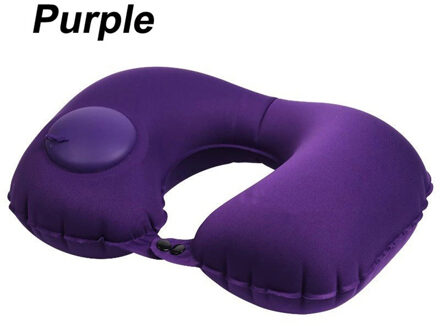 U-Vorm Opblaasbare Auto Reizen Kussen Hoofdsteun Nekkussen Draagbare Push Type Automatische Opblaasbaar Kussen Auto Air Kussen 2