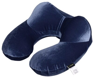 U-vorm Reiskussen Vliegtuig Opblaasbaar Nekkussen Reizen Accessoires 4 Kleuren Comfortabele Kussens Voor Sleep Thuis Textiel diep blauw