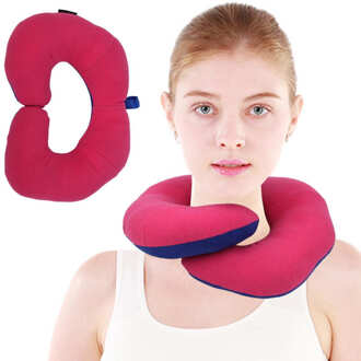 U-vorm Reizen Kussen Voor Vliegtuig Auto Opblaasbare Nekkussen Reizen Accessoires 6 Kleuren Comfortabele Slaap Kussens