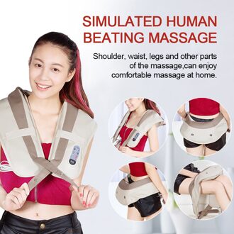 U Vorm Warmte Kneden Infrarood Terug Schouder Nek Massager Elektrische Shiatsu Stoten Cervicale Massage Sjaals Pijnbestrijding Apparaat UK