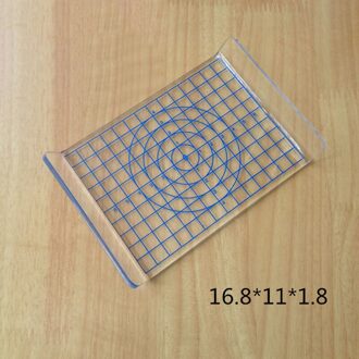 U-Vormige Acryl Druk Klei Modder Ultra-Lichte Klei Plaat Gereedschappen Voedsel Spelen Wrijven Kralen Tool Diy Transparante stempel Druk Plaat blauw groot