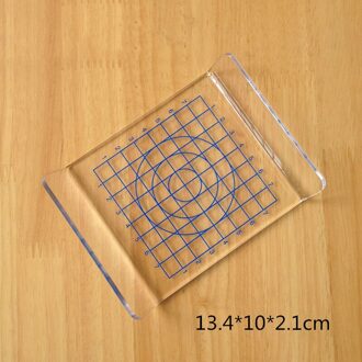 U-Vormige Acryl Druk Klei Modder Ultra-Lichte Klei Plaat Gereedschappen Voedsel Spelen Wrijven Kralen Tool Diy Transparante stempel Druk Plaat blauw klein