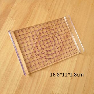 U-Vormige Acryl Druk Klei Modder Ultra-Lichte Klei Plaat Gereedschappen Voedsel Spelen Wrijven Kralen Tool Diy Transparante stempel Druk Plaat paars groot