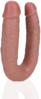 U Vormige Dubbele Dildo 5 / 12,7 cm - Vlees